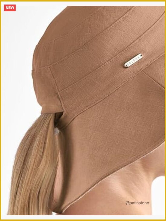 Wide Brim Sun Hat UPF 50+ Packable Ponytail Opening Adjustable